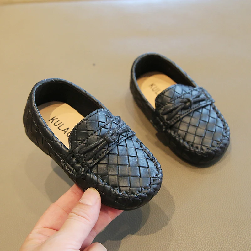 

Children Leather Shoes 2025 Spring and Autumn New Boy Kids Shoes British Wind Retro Soft Casual Round-toe Children Shoes