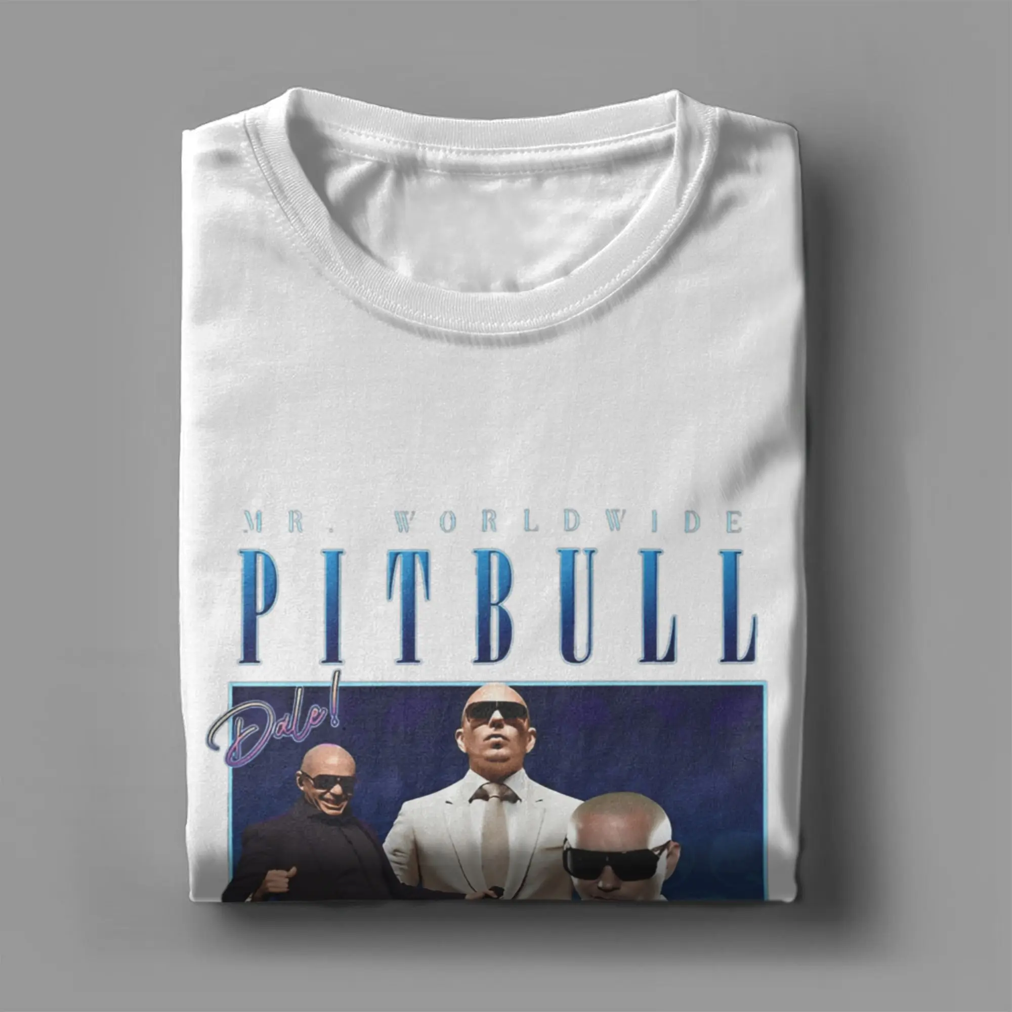 

Винтажные футболки с рэпером Pitbull Mr, мужские футболки из чистого хлопка с круглым воротником, футболки с короткими рукавами, вечерние топы