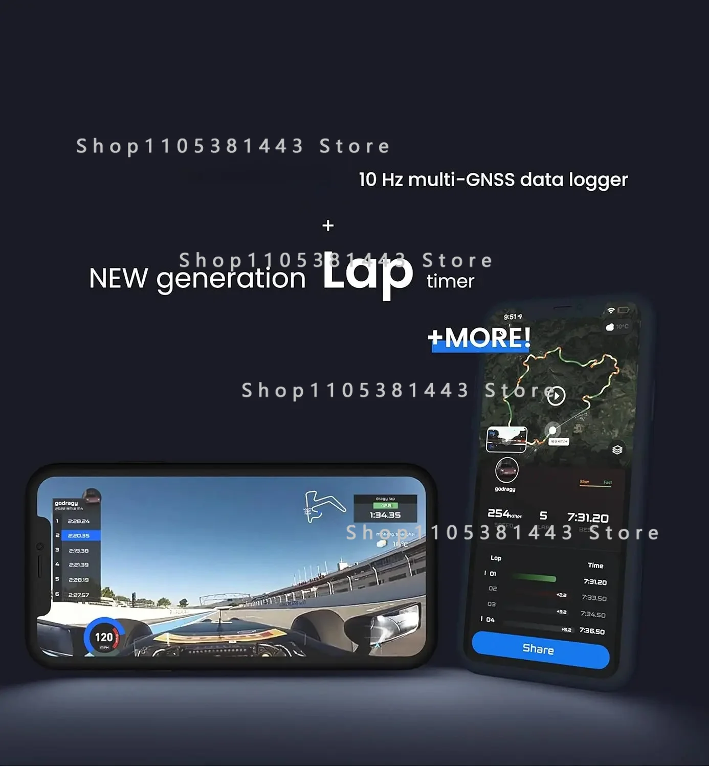 Track Data RaceChrono 25hz Linear Acceleration, Video Rendering GPS Bluetooth Module