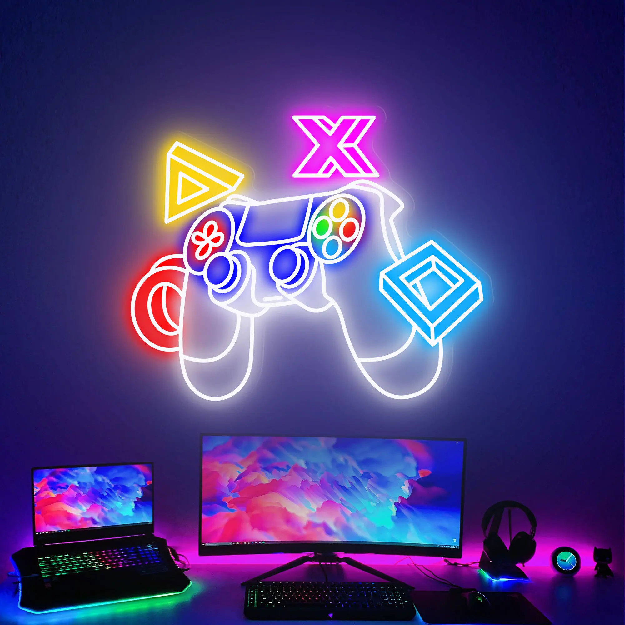 Game Controller Neon Sign Custom Neon Led Light Gaming Room Decor Neon Bar Sign Gaming Neon Signs Business Logo Wall Decoration