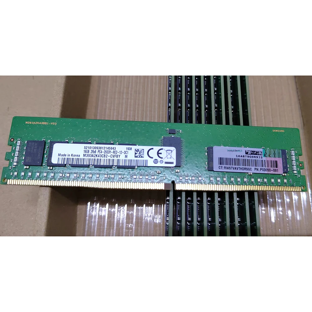 1PCS For HP RAM P00922-B21 P03050-091 P06188-001 16GB 16G 2Rx8 DDR4 2933 Memory High Quality Fast Ship