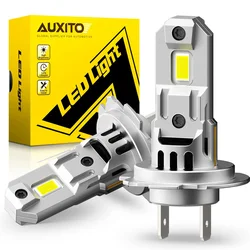 AUXITO 2X H7 LED 6500K Canbus Headlight Bulbs DC 12V CSP Chip Super Bright H7 Turbo Slim LED Auto No Error Headlights Bulb Lamp
