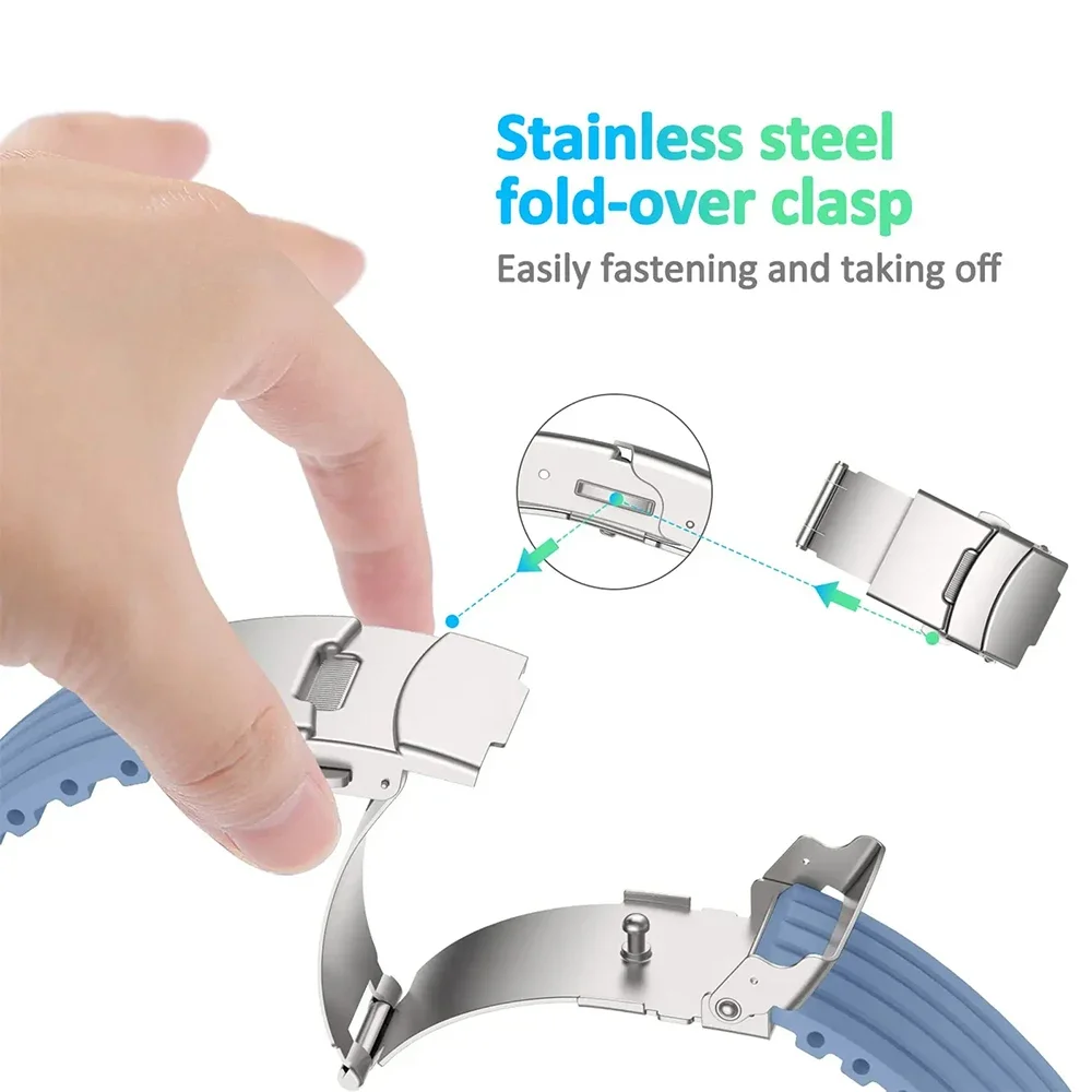 Silicone Strap for Apple Watch Band 44mm 40mm 45mm 46mm 49mm 42mm Smartwatch Correa Bracelet Iwatch Series 3 6 Se 7 8 9 10 Ultra
