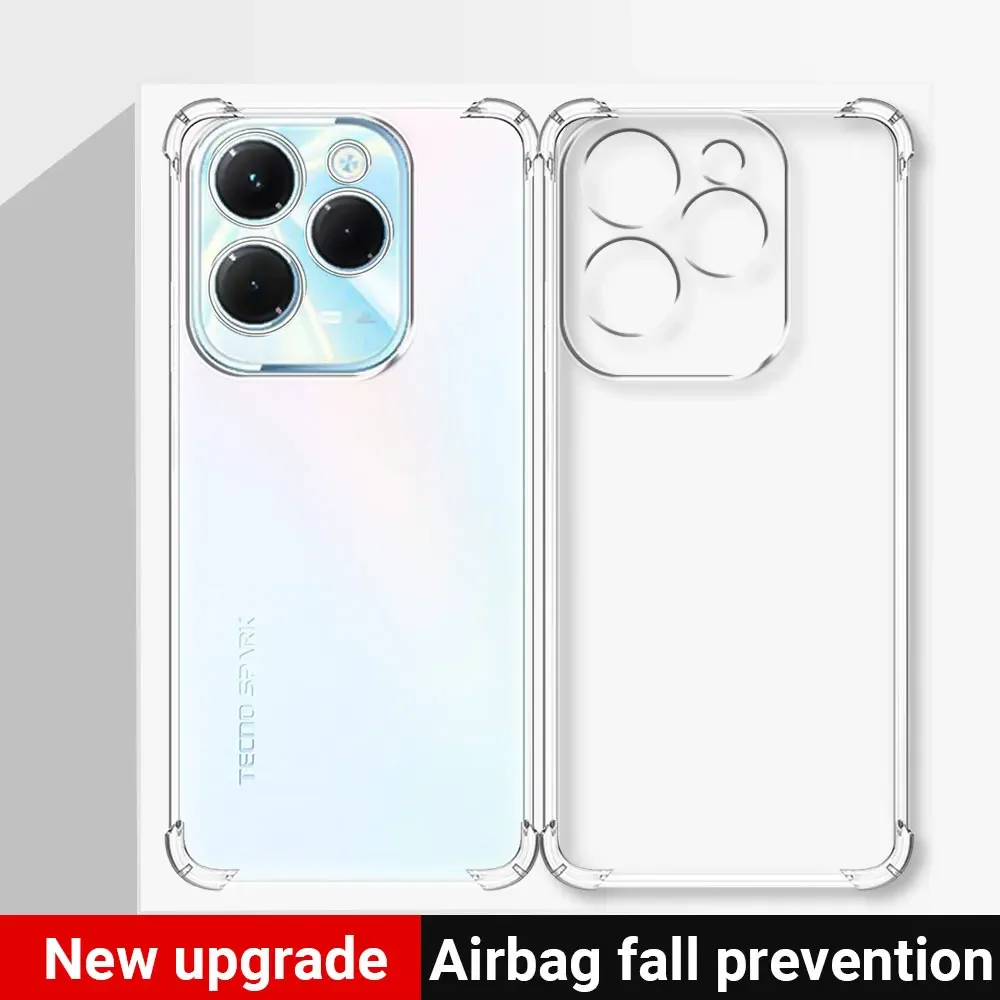 Shockproof Case For Infinix Hot 40 Pro Clear Silicone Soft Cases For Infinix Hot 40i Transparent Cover Hot40 40Pro Funda Coque