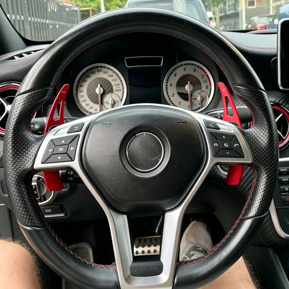 Aluminum Alloy Steering Wheel Shift Paddles Interior Refit Trim For Audi A3 A4 A6 A8 Q5 Q7 2019-2022 Auto Car Accessories