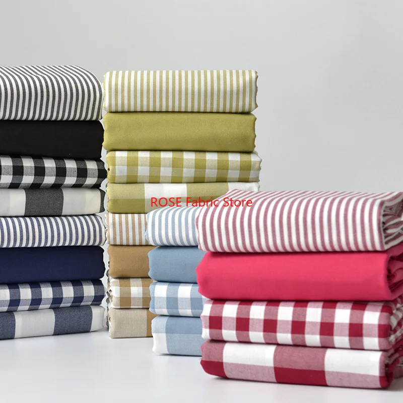 1 yard Thick Polyester Square Lattice Canvas Fabric Sofa Cover Curtains Tablecloth Handmade DIY Sewing Fabric