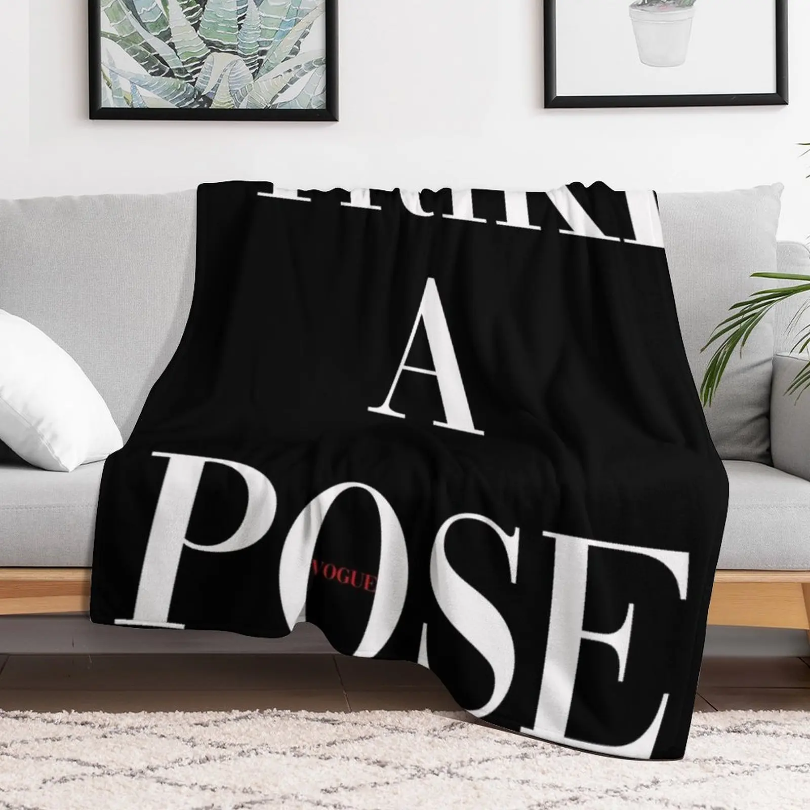 Strike a Pose, Vogue Throw Blanket warm for winter Shaggy Blankets