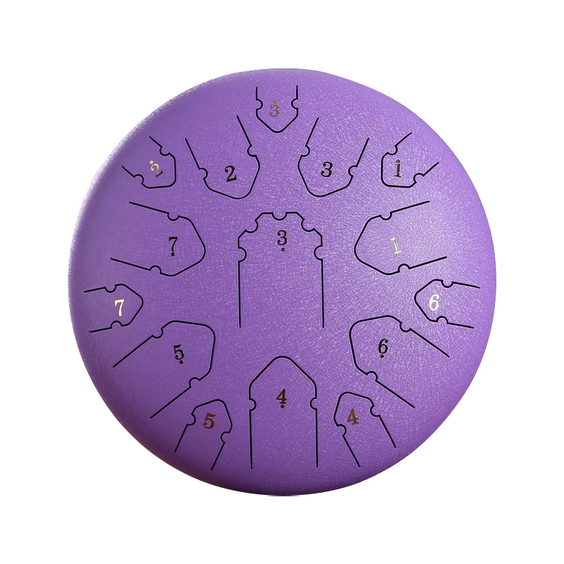 

Hooqu Professional Musical Instruments Large Size Tongue Drum 13 Inch 15 Note Steel Tongue Drum