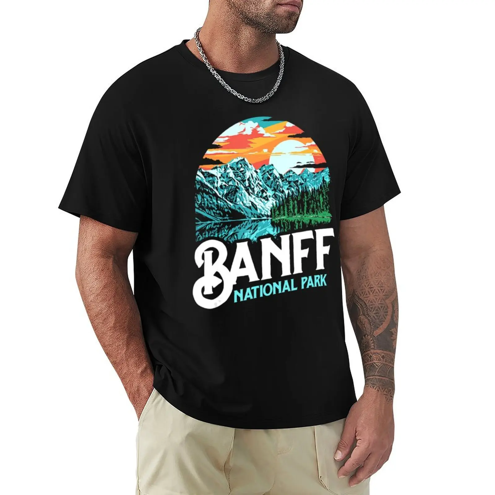 Banff National Park Lake Louise Canada T-Shirt Festival Casual Short Sleeve