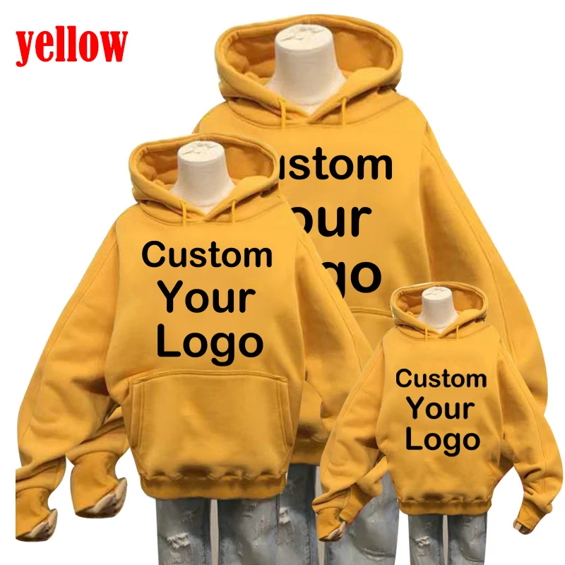 Fashion Hoodies Sweatshirt For Men And Women Kids Clothes Parent-child Print Long-sleeved  Matching Family Hoodies