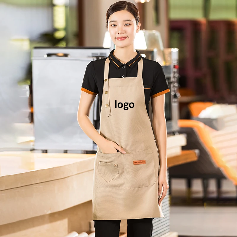 

50Pcs Custom Wholesale Chef Aprons for Men Women with Pocket Kitchen Waterproof Work Apron Bulk Manicurist Barista Waiter Mandil