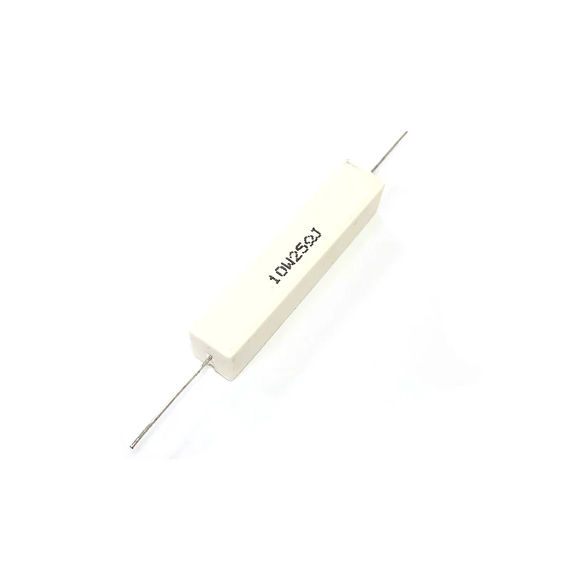 10pcs 10W 5% Cement Resistor Power Resistance 25Ohm 10W25R 10W25ΩJ 25ΩJ