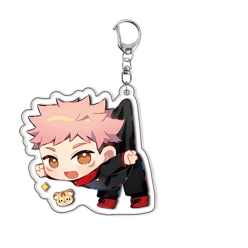 

Recycled Acrylic Keychain for Jjk Satoru Gojo Suguru Geto Maki Zenin Toge Inumaki Ryomen Sukuna Nobara Kugisaki Keychain Gift