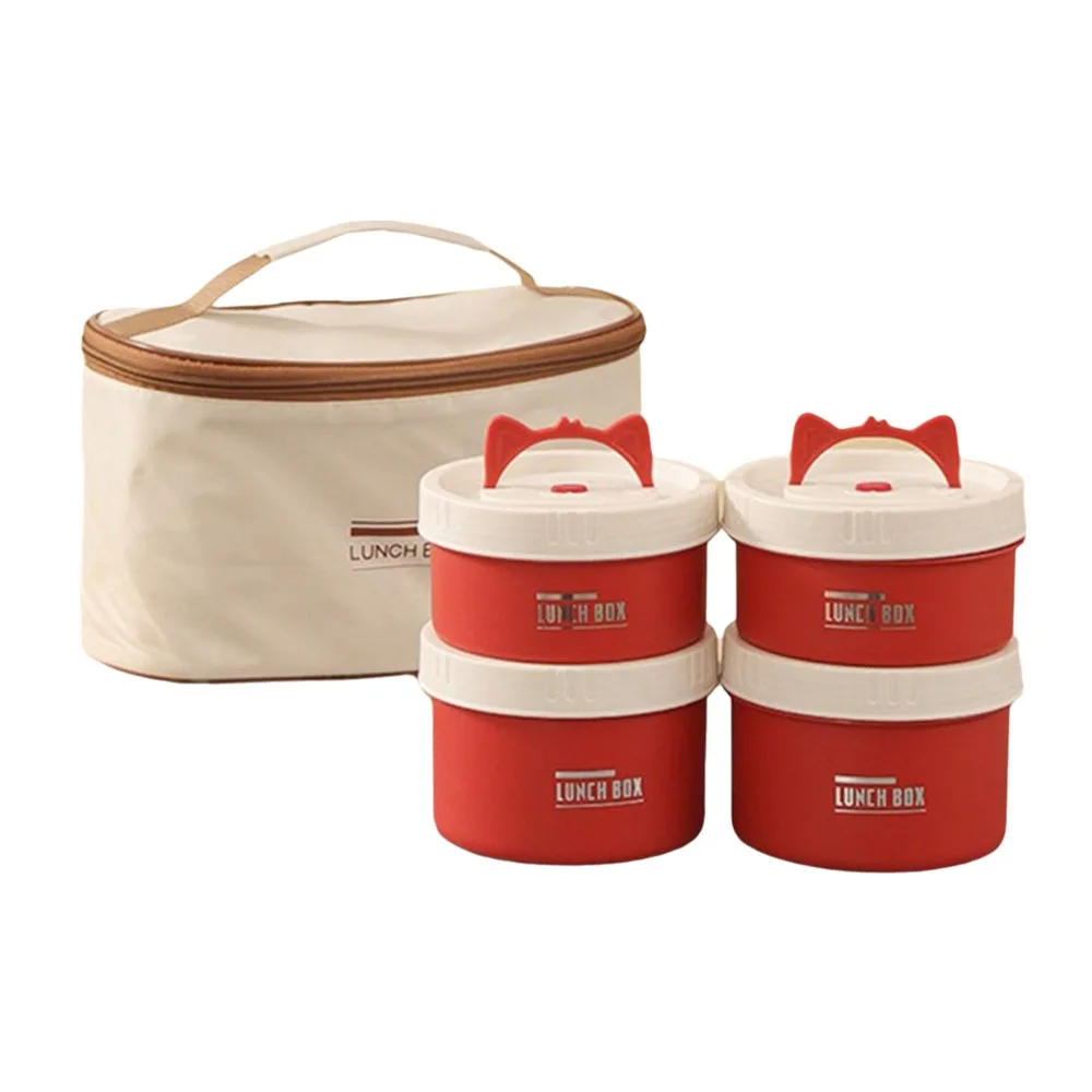 

Ланч-бокс из нержавеющей стали с сохранением тепла, большой емкости, круглый контейнер для еды, герметичный штабелируемый ящик для хранения свежести для дома