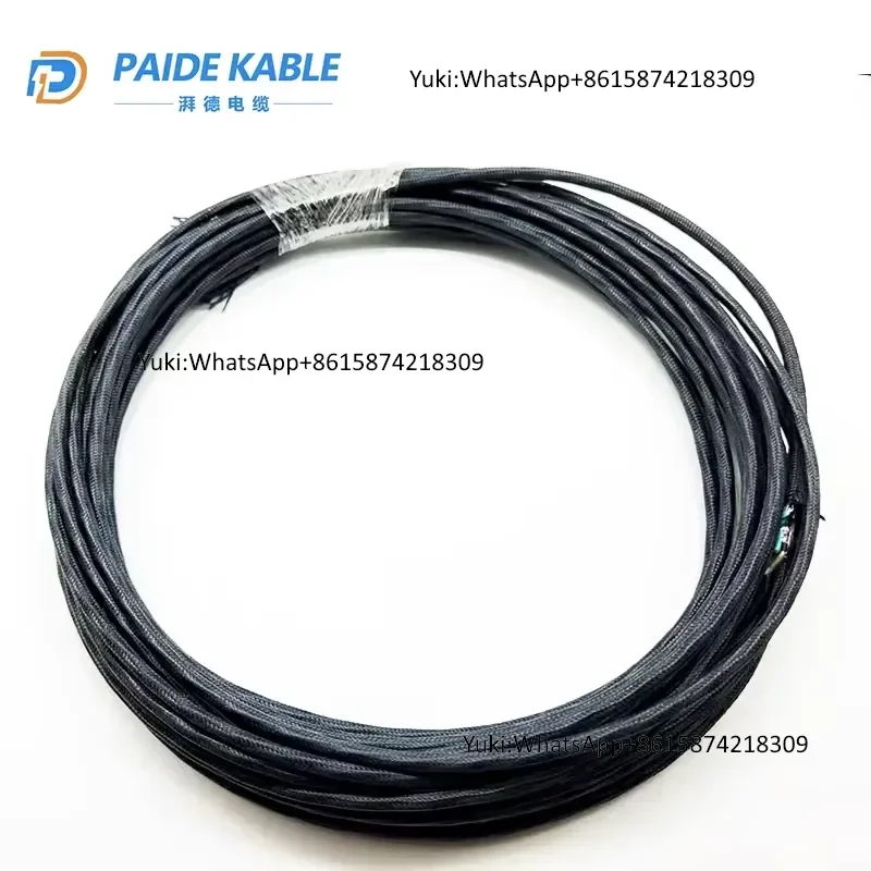 Durable Light-weight Copper PTFE Insulated Overhead 18AWG Power G657A Fiber Hybrid Tethered Drone Cable