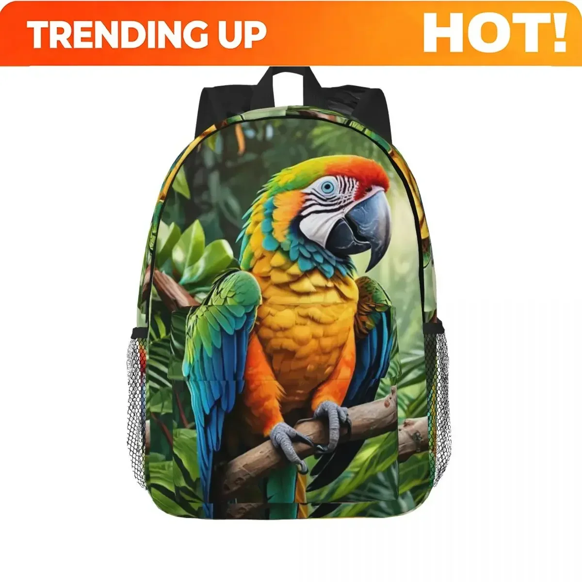 Custom Bag Cute Macaw Parrots Backpack Hot Sale Daypack Large Capacity Boys Girls BookBag Shoulder Bags For Men Women Children S