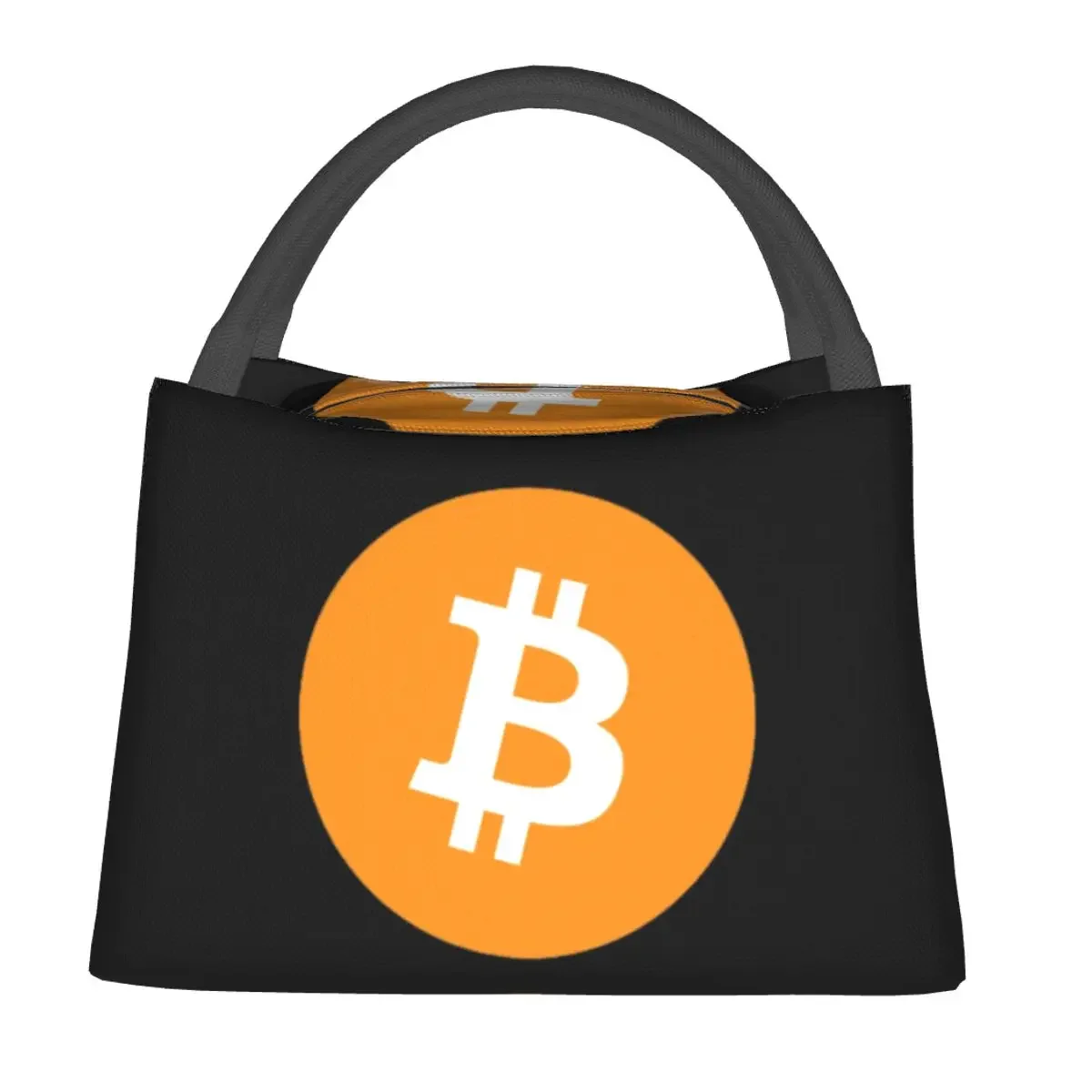 Bitcoin Logo Hat Bitcoin Cryptocurrency Crypto Lunch Bags Insulated Bento Box Picnic Bags Cooler Thermal Bag for Woman Kids