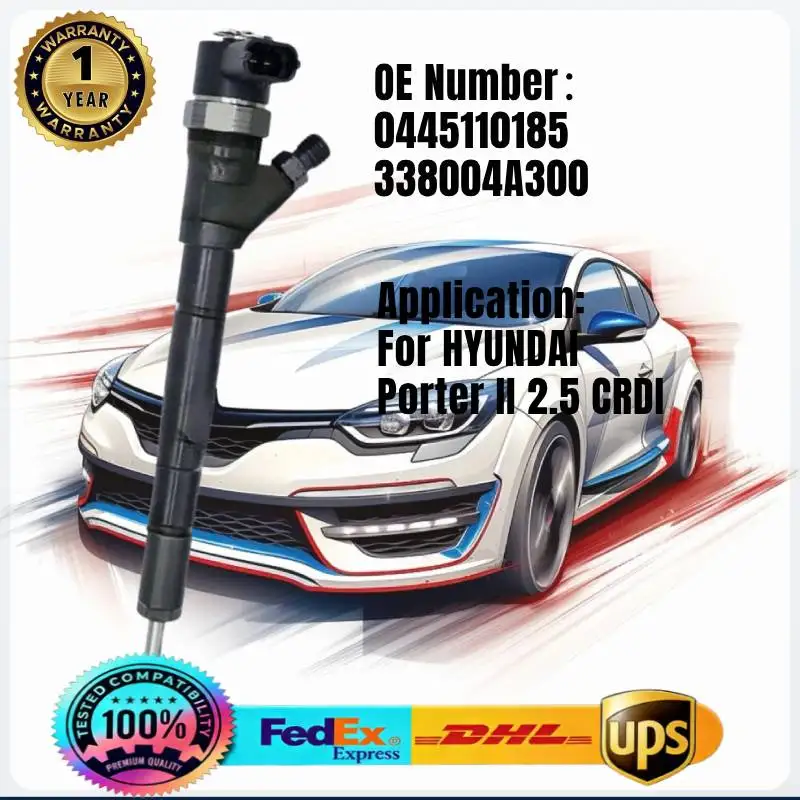 

0445110185 338004A300 Common Rail Fuel Injector for Hyundai Porter II 2.5 CRDI