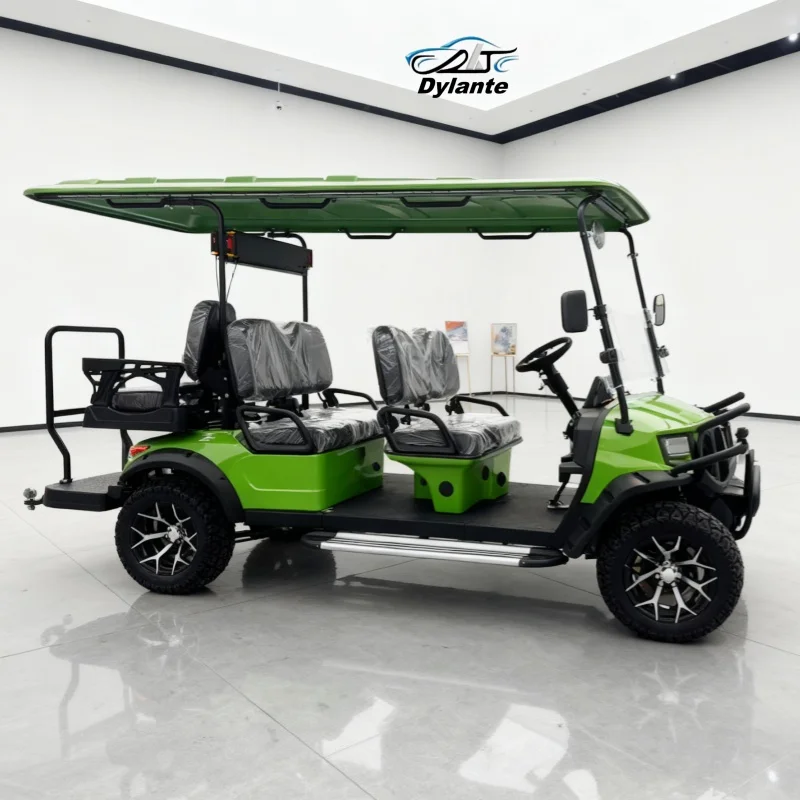 

Hot Selling 6 Seater Electric Golf Cart Hunting Cart Maximum Speed 50 km/H Super Golf Carts With Bluetooth Speakers Front Bumper
