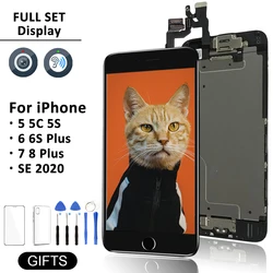 Complete LCD For iPhone 6 6S 7 8 Plus 5S SE Display Full Set Screen Touch Digitizer Assembly Replacement Ecran with Front Camera