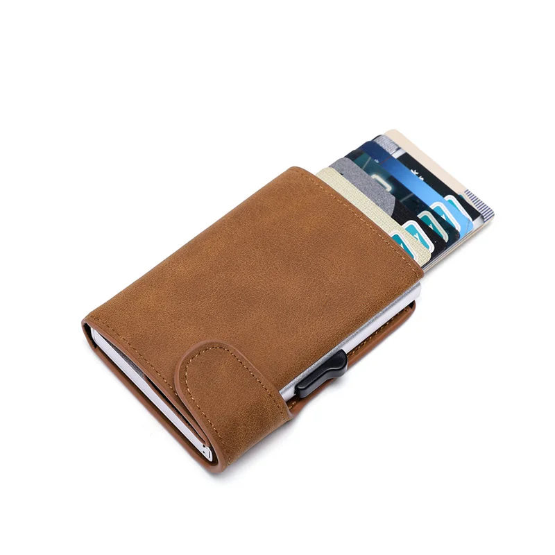 Metal Wallet RFID Credit Card Holder Men Business ID Card Case Automatic RFID Card Wallet Aluminium Bank Card Wallets