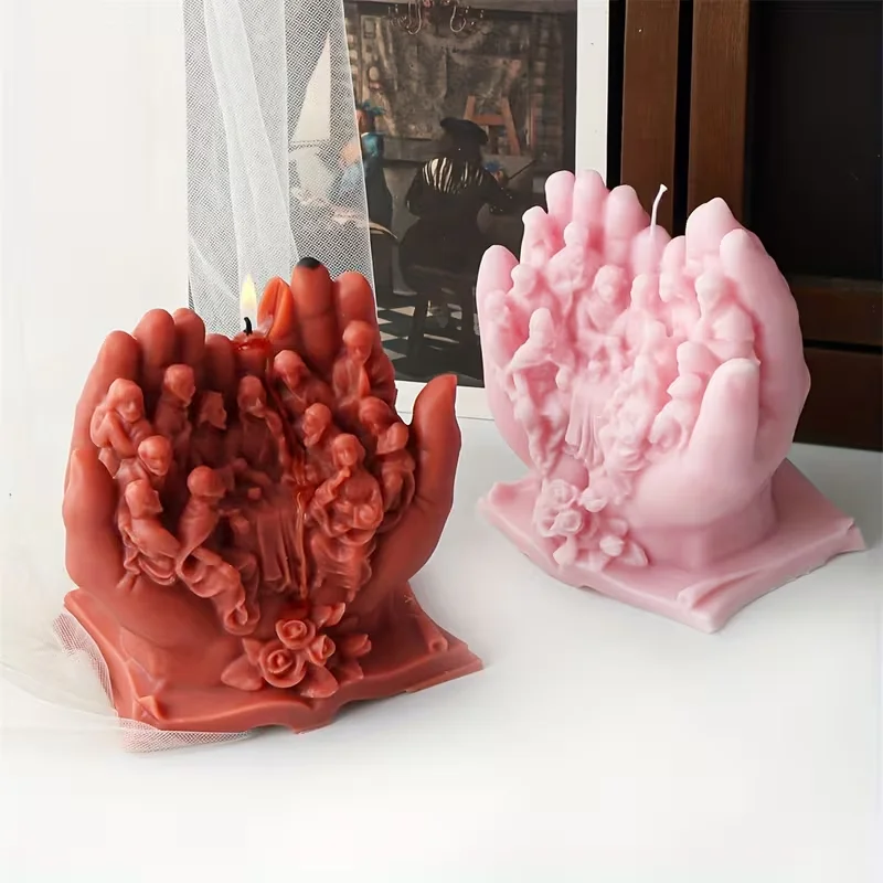 

Last Supper Silicone Mold, Religious DIY Silicone Tool, for Aroma Candles Epoxy Resin Soap Concrete Plaster Cement Polymer Clay