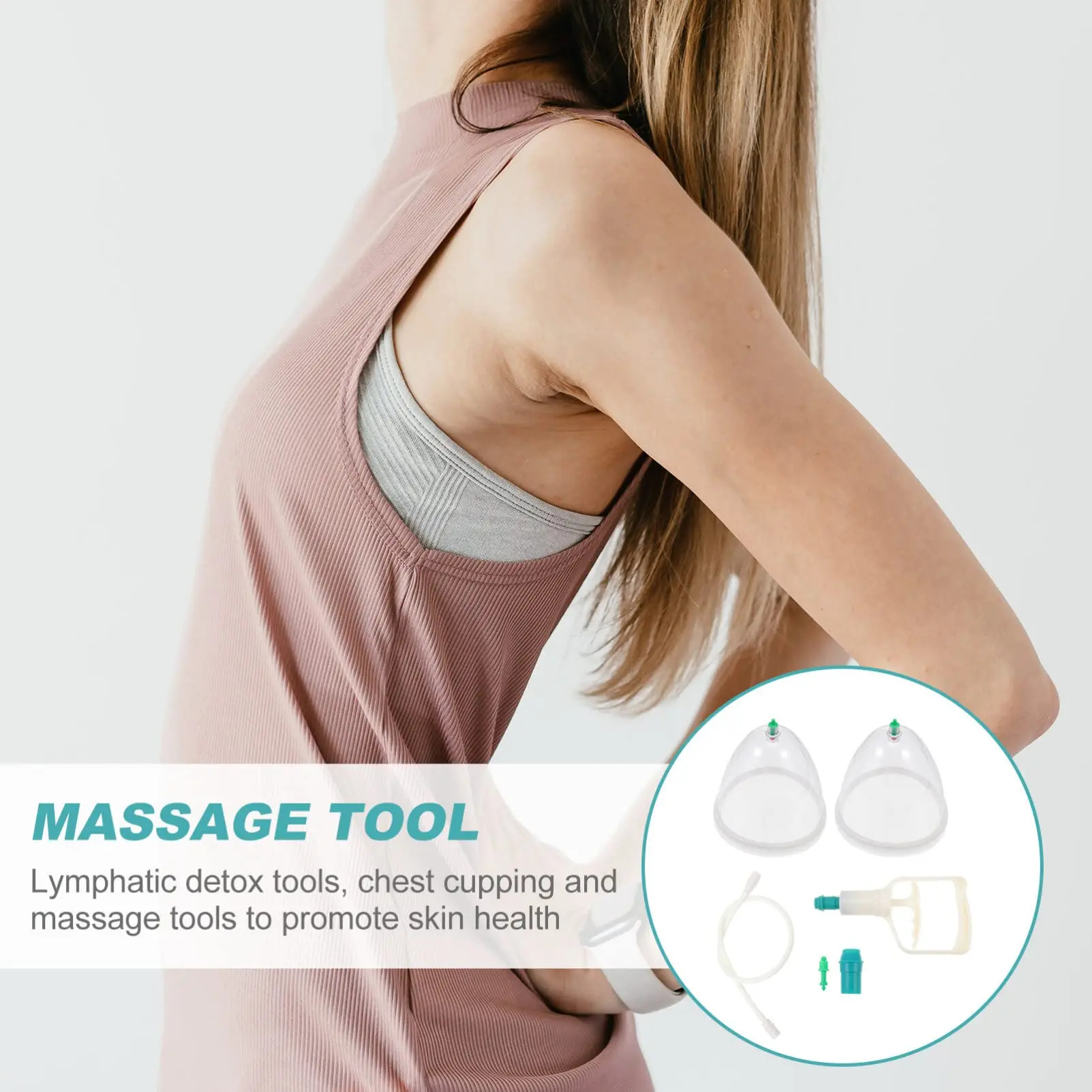 1 Set Breast Vacuum Cupping Professional Buttock Lift Body Massage Cupping Vacuum Cupping Machine Accessories for Women Ladies view 4