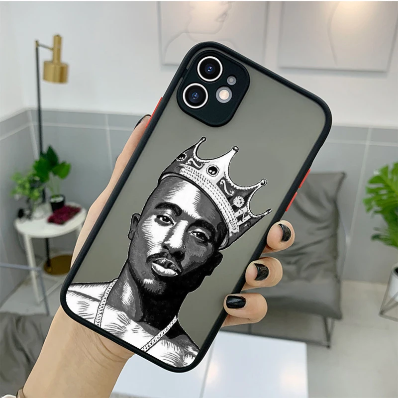 جراب هاتف توباك مغني الراب 2pac ، غطاء صلب لهاتف أيفون 15 ، 14 ، 13 ، 12 ، 11 Pro Max ، 13 ، 12 Mini ، X ، XS Max ، XR ، 8 ، 7 Plus