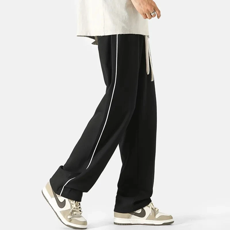 

American Striped Casual Pants Men's Spring and Autumn Loose Straight Trousers Versatile and Comfortable