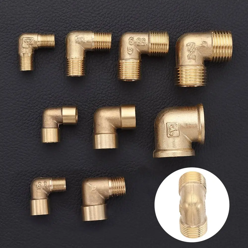 

Латунный фитинг для труб, соединение для труб, колено 90 градусов, 1/8 дюйма, 1/4 дюйма, 3/8 дюйма, 1/2 дюйма, штуцер для шланга, внутренняя x наружная резьба, латунная муфта, соединительный адаптер