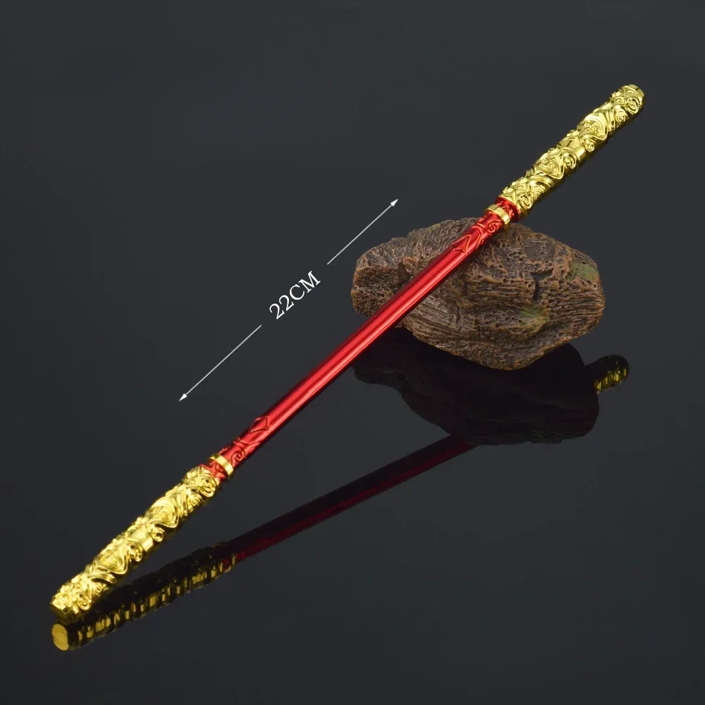 22cm Valorant Agents Wenpon Ruyi Staff Golden Cudgel Game Peripheral Metal Samurai Sword Weapon Model Keychain Gifts Toys Boys