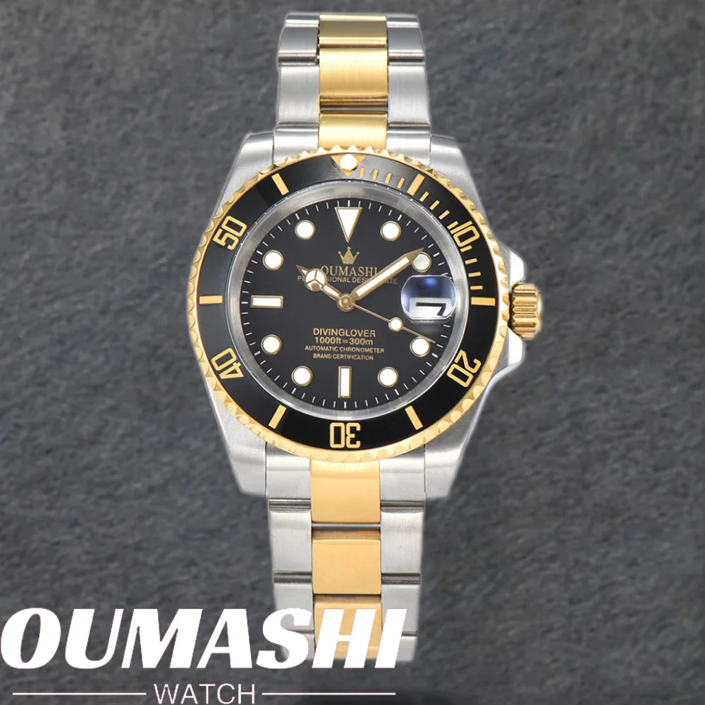 OUMASHI Water Ghost Watch 40MM Luxury Automatic Mechanical Watches NH35 Auto Date Sport Dive c3 Watch For Men