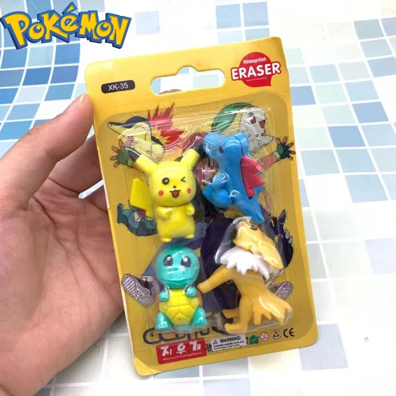 

Pokemon 3D Assembled Cute Eraser Student Cartoon Stationery Pikachu Squirtle Bulbasaur Children's Toy Eraser Birthday Gift