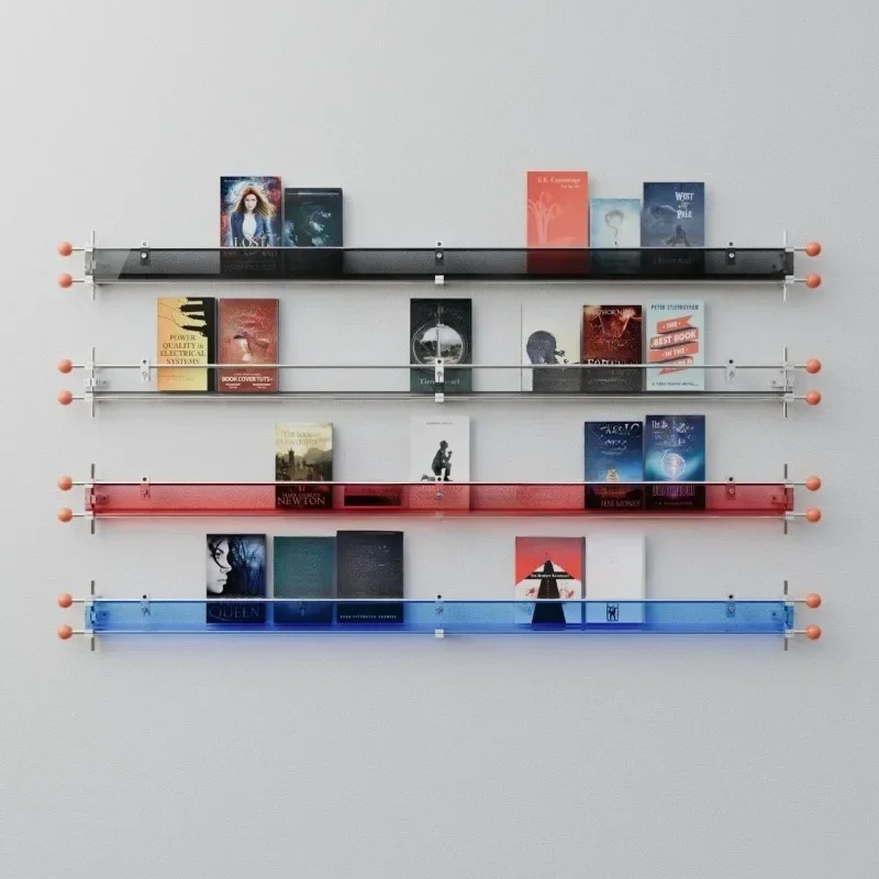 Acrylic magazine rack, shelf for books and newspapers