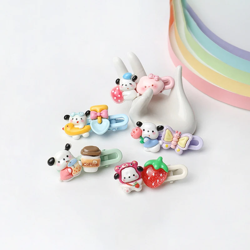 Schattige Cartoon Pochacco Haarclip Voor Vrouwen Meisjes Lieve Veelzijdige Pony Haarclip Mode Zijclip Grappige Haaraccessoires Geschenken