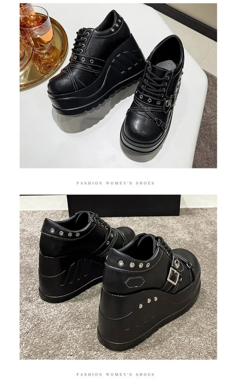 Punk Gothic Pumps Damen 2026 Neu Dicke Sohle Marken-Plateau Mary Jane Schuhe Keilabsatz High Heels Party Cosplay Designer Lolita Schuhe – Detail 16