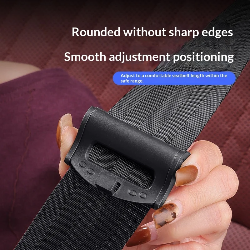2Pcs ABS Car Seat Belt Limiter, Safety Belt Buckle Clip, Adjustable Tension Fixing Clamp for Auto Seat Belt Adjustment