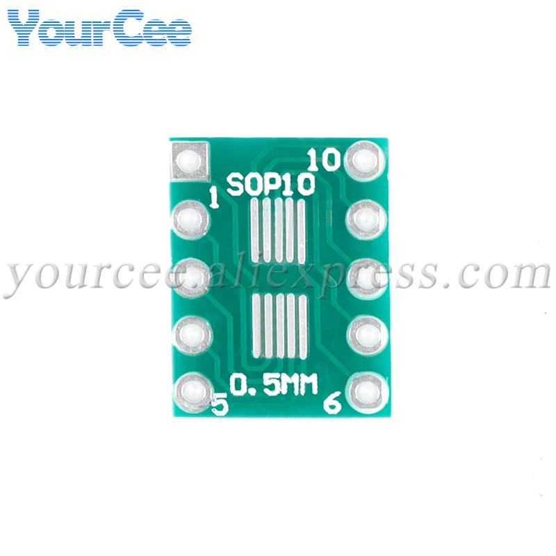 50 sztuk/10 sztuk SMD do DIP10 Pinboard UNAX 0.5mm/0.95mm do 2.54mm SOP10 MSOP10 SOT23 do DIP płyta adaptera PCB układ scalony — zdjęcie 4