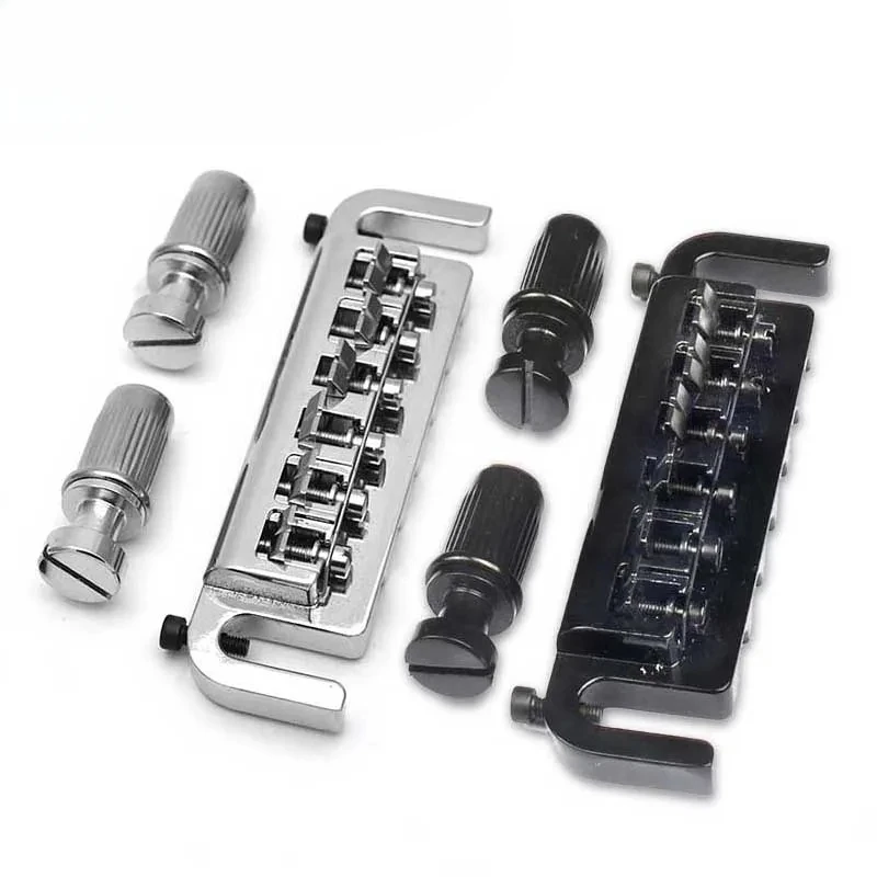 

Intonatable Combo Guitar Bridge Tailpiece for Solid-body Electric Guitar Chrome/Black