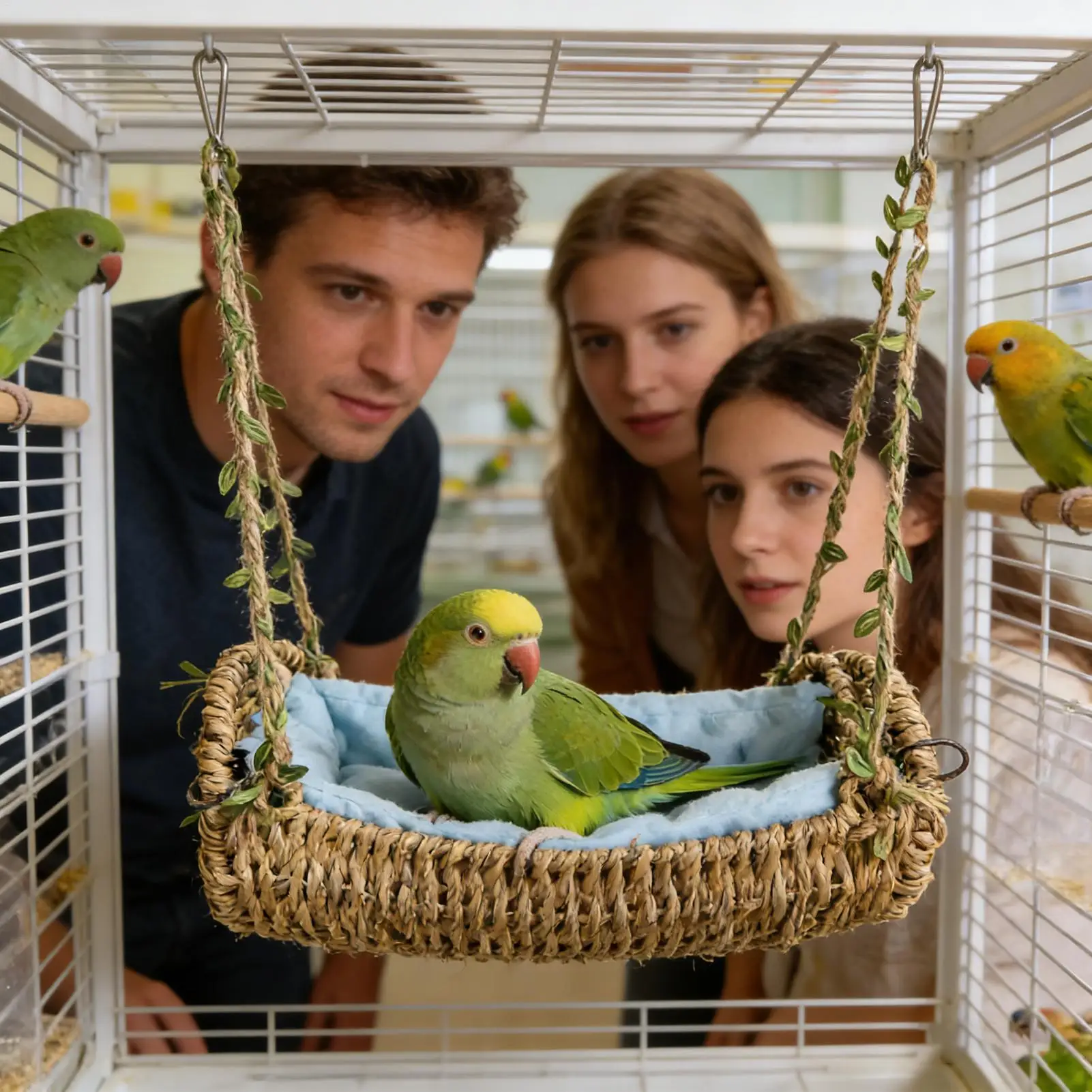 

Гамак для шиншилл, устойчивый к грызению, дышащий, подвесная кровать-качели для хомяков со съемным ковриком, для сирийских, карликовых и морских свинок, для домашнего использования