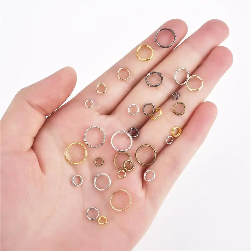 200Pcs/Lot 4/5/6/8/10mm Open Jump Rings Double Loops Gold Color Split Rings Connectors For Jewelry Making Supplies DIY Accessory