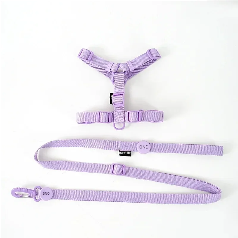 Dog Harness Dog Collar Dog Leash Macarone Color Cat Accessories Pet Small Dogs Accessories Small Dogs Harnessdog Supplies