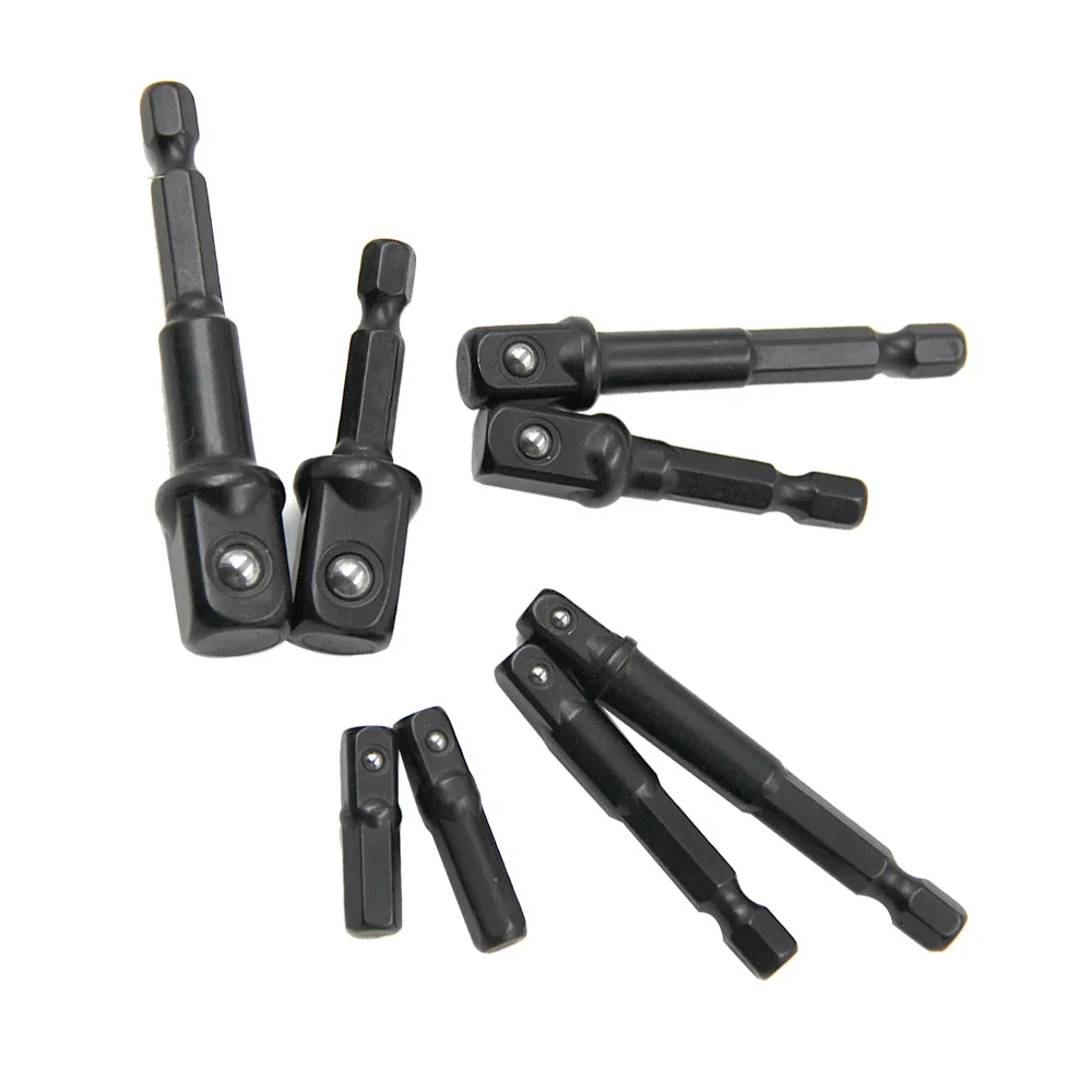 

Drill Socket Adapter Electric Screw Hexagonal Handle Square Head 1/4 3/8 1/2 Extension Rod Hex Shank Drill Bits Tools 8Pcs/Set