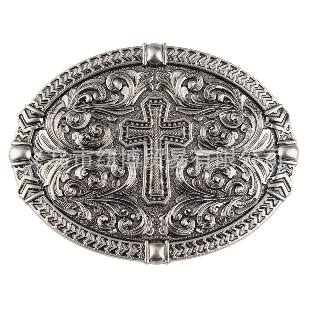 Oval Cross Belt Buckle The Priest\'s Amulet Religious Patterns