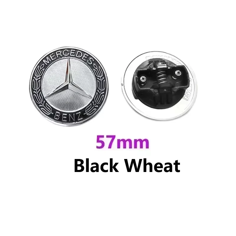 1pcs 57mm Car Front Hood Emblem Badge Bonnet Car Accessories For Mercedes Benz W204 W205 W212 W213 W221 W177 W246 GLA GLC CLA view 6