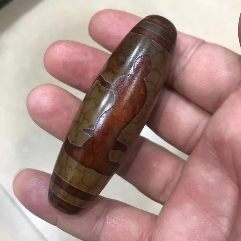 Tibetan-style agate dragon scale weathered sun, moon, star, Guanyin Dzi bead pendant DIY jewelry wholesale