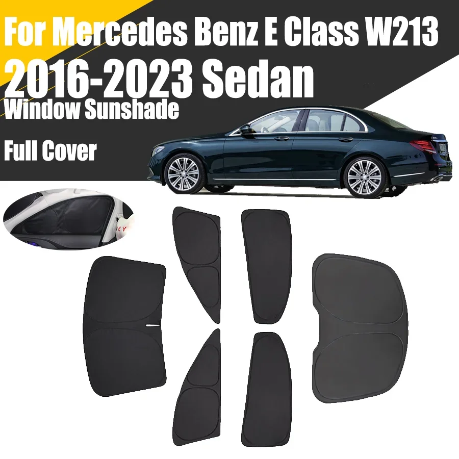 Custom Full Cover Car Window Sunshade For Mercedes Benz E Class Sedan W213 2016 - 2023 Privacy Blind Curtain Front Windshield