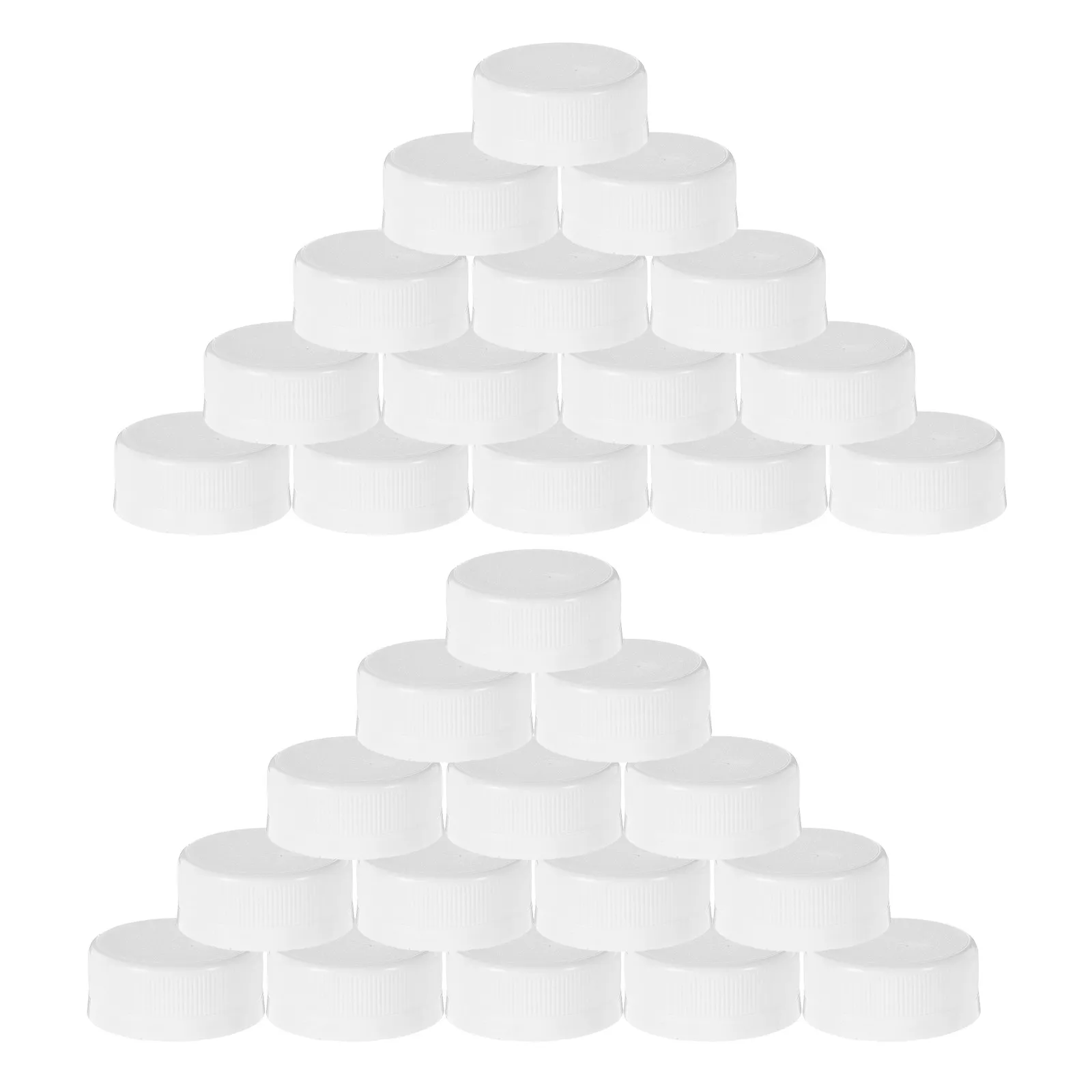 50 Pcs White Beverage Bottle Cap Seal Screw Lids Drinks Caps Plastic Covers for