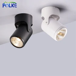 COB LED Downlight Surface Mounted Dimmable Ceiling Lamp 180° Rotation 7W 10W 15W 20W AC85~260V Spot Light Indoor Lighting