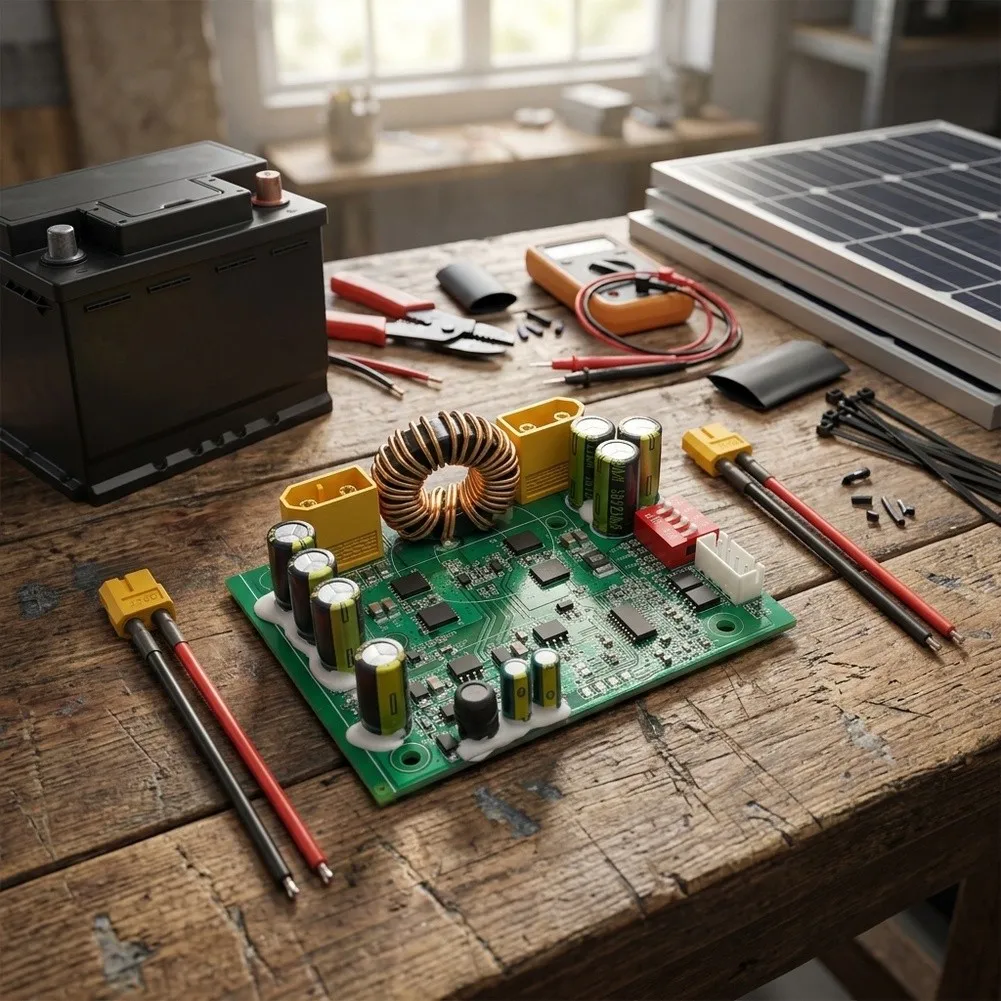 For MPPT 100W Photovoltaic Controller 10A for bare Board Installation for solar Charge Controller 11V-45V PV Compatibility